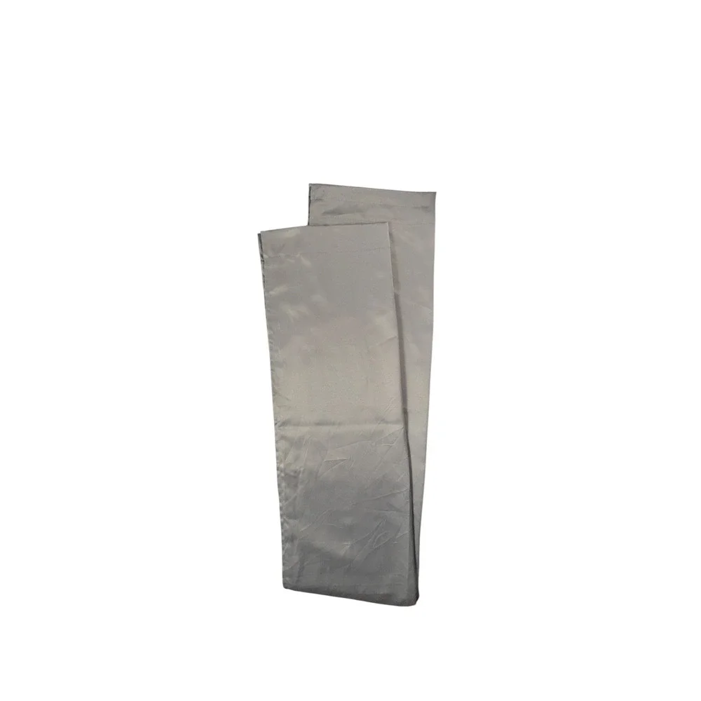 Pair of Gray Faux Silk Curtains Drapes Satin Rod Pocket 2 Panels 84 Long
